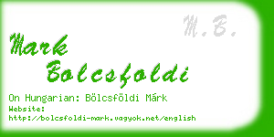 mark bolcsfoldi business card